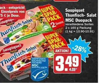 Hit Saupiquet Thunfisch-salat MSC Duopack Angebot