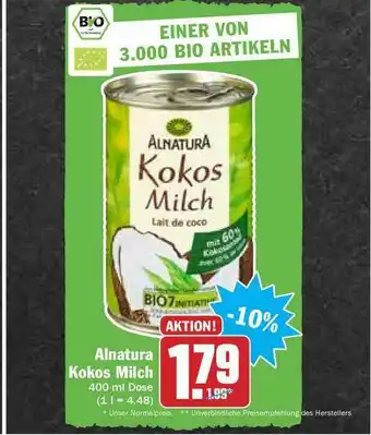 Hit Alnatura Kokos Milch Angebot