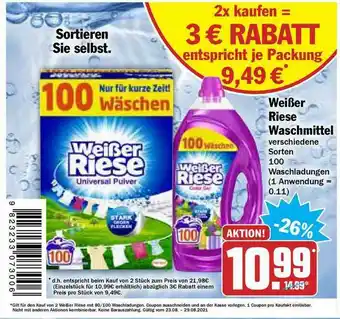 Hit Weißer Riese Waschmittel Angebot