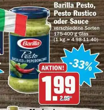 Hit Barilla Pesto, Pesto Rustico Oder Sauce Angebot