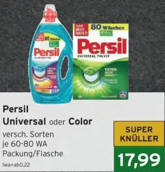 CAP Markt Persil Universal oder Color 60-80 WA Packung/Flasche Angebot