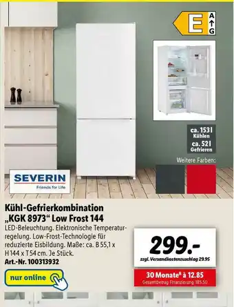 Lidl Kühl-gefrierkombination „kgk 8973” Low Frost 144 Angebot