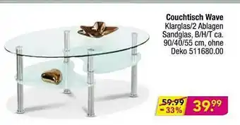 Möbel Boss Couchtisch Wave Angebot