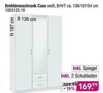 Möbel Boss Drehtürenschrank Case Angebot