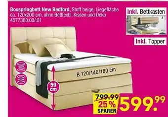 Möbel Boss Boxspringbett New Bedford Angebot