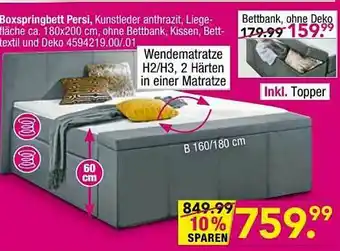 Möbel Boss Boxspringbett Persi Angebot