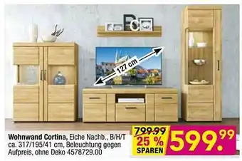 Möbel Boss Wohnwand Cortina Angebot