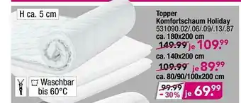 Möbel Boss Topper Komfortschaum Holiday Angebot