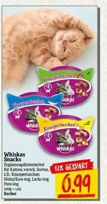 nah & gut Whiskas Snacks Angebot