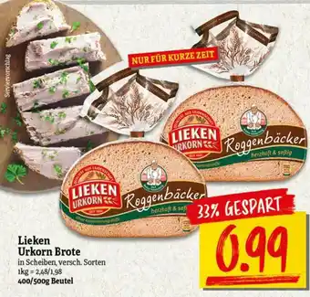 nah & gut Lieken Urkorn Brote Angebot