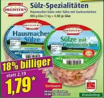 Norma Dreistern Sülz-spezialitäten Angebot