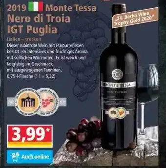 Norma 2019 Monte Tessa Nero Di Troia Igt Puglia Angebot