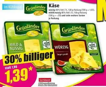 Norma Grünländer Käse Angebot