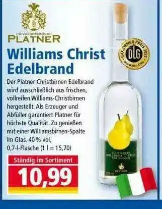 Norma Platner Williams Christ Edelbrand Angebot