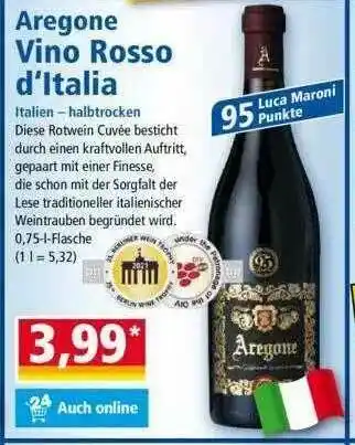 Norma Aregone Vino Rosso D'italia Angebot