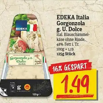 NP Discount Edeka Italia Gorgonzola G.u Dolce Angebot