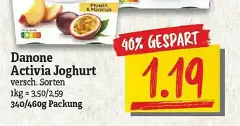 NP Discount Danone Activia Joghurt Angebot