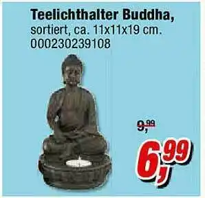 Opti Wohnwelt Teelichthalter Buddha Angebot