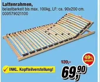 Opti Wohnwelt Lattenrahmen Angebot