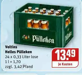 REWE Kaufpark Veltins Helles Pülleken Angebot