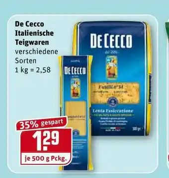 REWE Kaufpark De Cecco Italienische Teigwaren Angebot