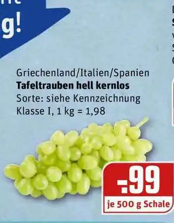 REWE Kaufpark Tafeltrauben Hell Kernlos Angebot