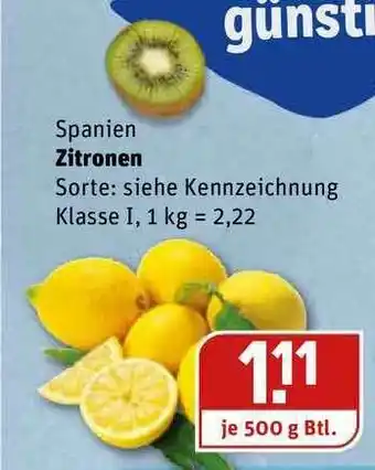 REWE Kaufpark Spanien Zitronen Angebot