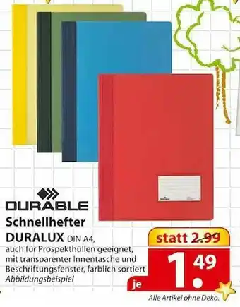 Famila Nord Ost Durable Schnellhefter Duralux Angebot