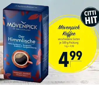 CITTI Markt Mövenpick Kaffee 500g Angebot