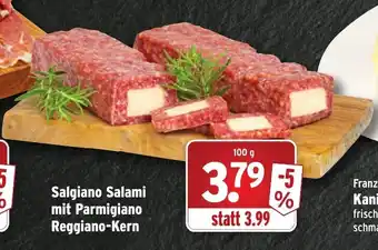 Wasgau Salgiano Salami mit Parmigiano Reggiano Kern 100g Angebot