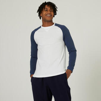 Decathlon Langarmshirt herren - 520 weiss/blau Angebot