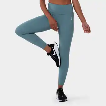 Decathlon Leggings mit mittelhohem bund fitness siroko finish ozeanblau damen Angebot