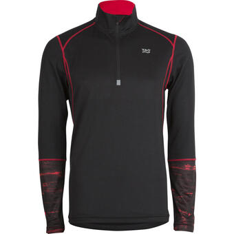 Decathlon Longsleeve black/flame red print Angebot