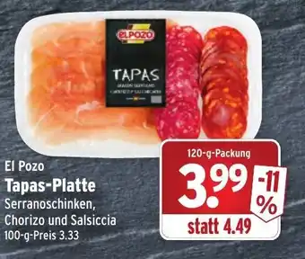 Wasgau El Pozo Tapas Platte 120g Angebot