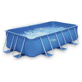 Decathlon Blauer swimmingpool mit metallrahmen - ludo 1 - 4 x 2 x 1 m - kartuschenfiltrati Angebot