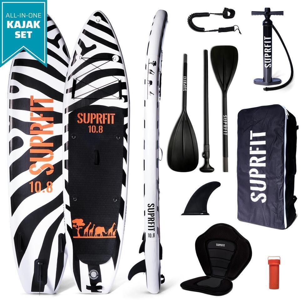 Suprfit sup board set zebra inkl. sitz und kajak paddle Angebot bei