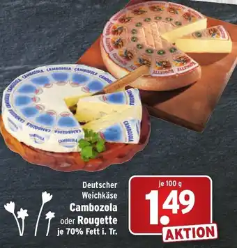 Wasgau Deutscher Weichkäse Cambozola oder Rougette 100g Angebot