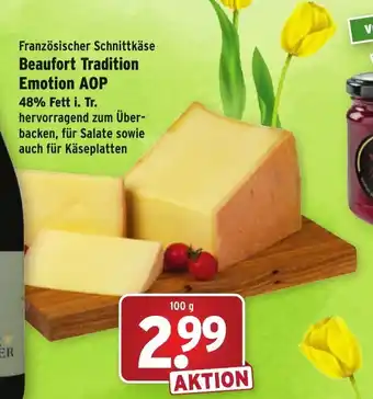 Wasgau Französischer Schnittkäse Beaufort Tradition Emotion AOP 48% Fett i. Tr. 100g Angebot