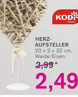 KODi Herz-aufsteller Angebot