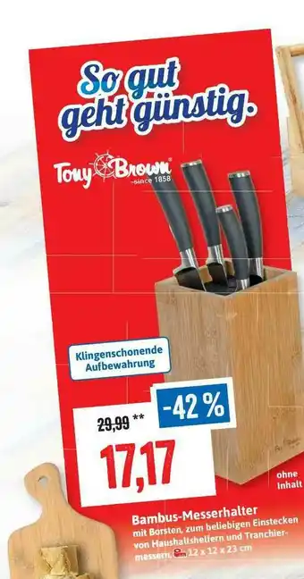 Stolz Bambus-messerhalter Angebot