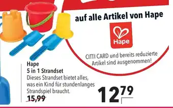 CITTI Markt Hape 5 in 1 Strandset Angebot