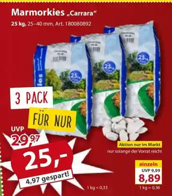 Sonderpreis Baumarkt Marmorkies ,,Carrara" 3*25kg Angebot