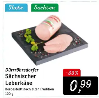 KONSUM Dürrröhrsdorfer Sächsischer Leberkäse 100g Angebot