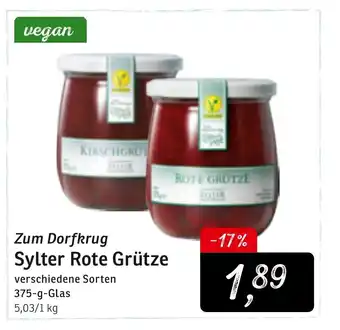 KONSUM Zum Dorfkrug Sylter Rote Grütze 375g Angebot