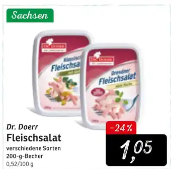 KONSUM Dr. Doerr Fleischsalat 200g Becher Angebot