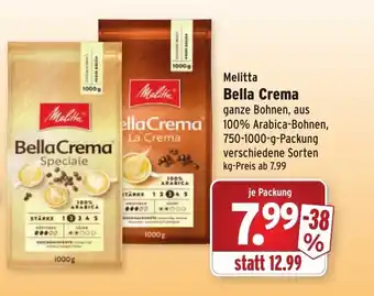 Wasgau Melitta Bella Crema 750-1000g Angebot