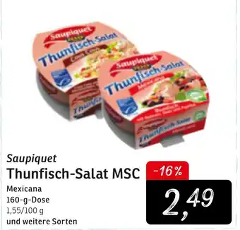 KONSUM Saupiquet Thunfisch Salat MSC 160g Angebot