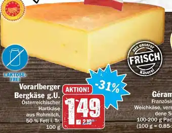 AEZ Vorarlberger Bergkäse g.U. 100g Angebot