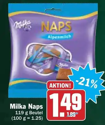 AEZ Milka Naps 119g Beutel Angebot