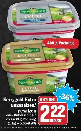 AEZ Kerrygold Extra ungesalzen/gesalzen 250-400g Angebot